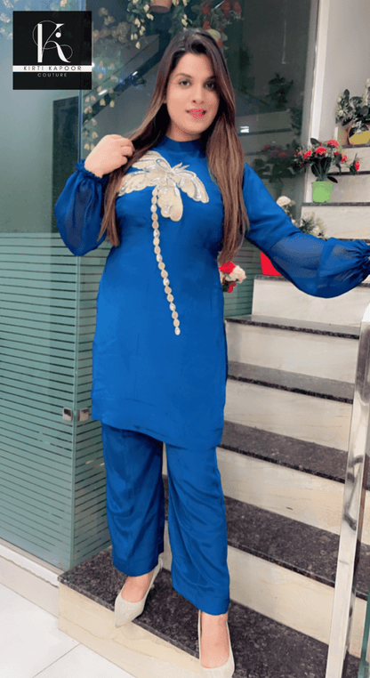 Butterfly Embroidered Co - ord Set - Kirti Kapoor Couture