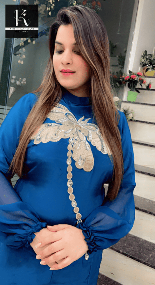 Butterfly Embroidered Co - ord Set - Kirti Kapoor Couture