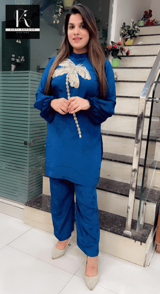 Butterfly Embroidered Co - ord Set - Kirti Kapoor Couture