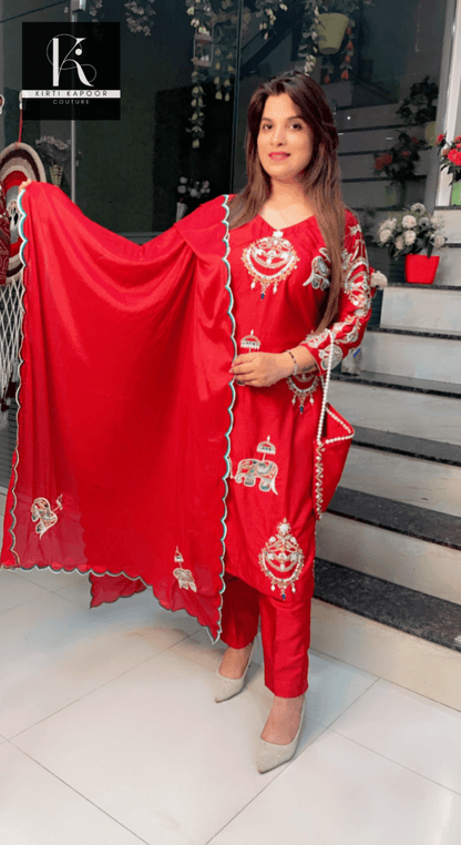 Cherry Hand - Embroidered Suit (Wedding Collection) - Kirti Kapoor Couture