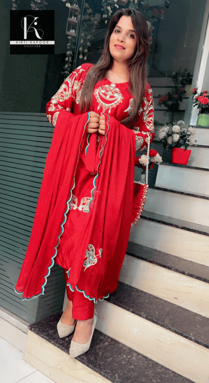Cherry Hand - Embroidered Suit (Wedding Collection) - Kirti Kapoor Couture