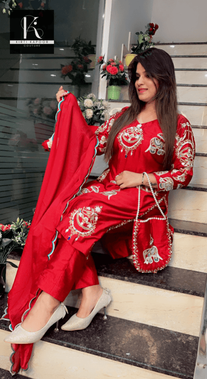 Cherry Hand - Embroidered Suit (Wedding Collection) - Kirti Kapoor Couture