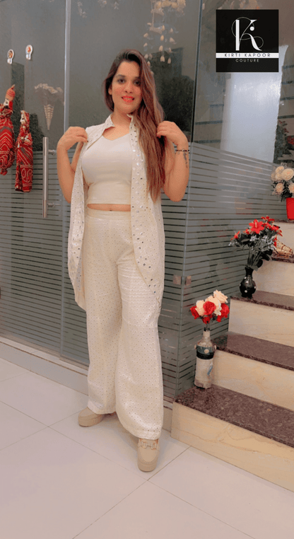 Chicken Hand - embroidered Co - ord Set - Kirti Kapoor Couture