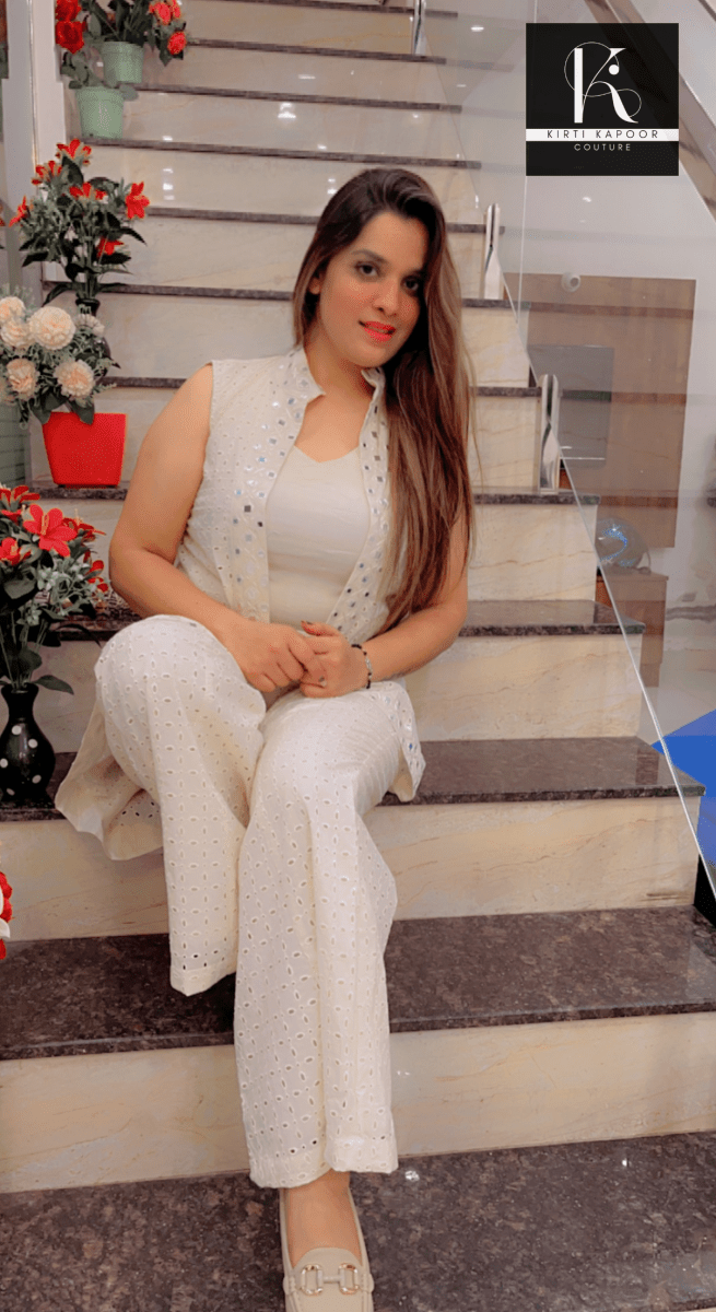 Chicken Hand - embroidered Co - ord Set - Kirti Kapoor Couture