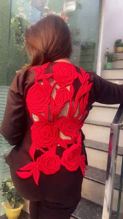 Co - ord with Embroidered Back - Kirti Kapoor Couture