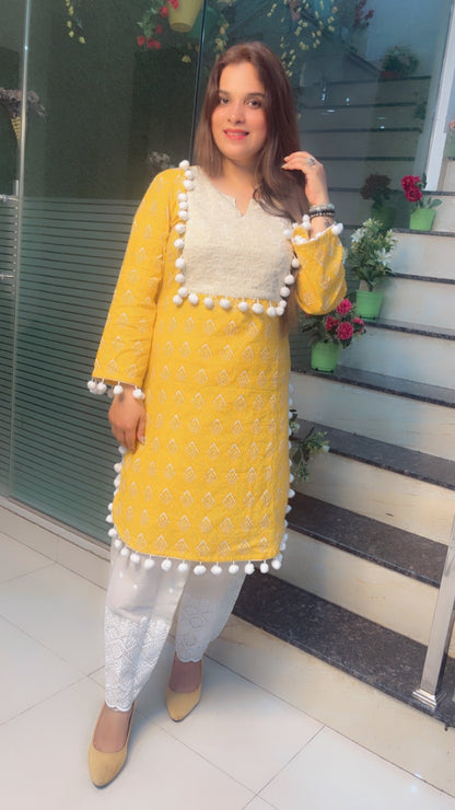 Cotton Designer Pakistani Style Kurti Set - Kirti Kapoor Couture