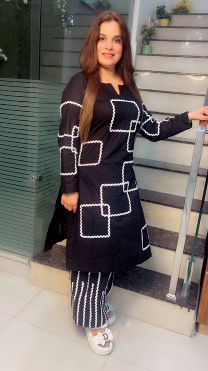Cotton Heavy Designer Kurti Set - Kirti Kapoor Couture