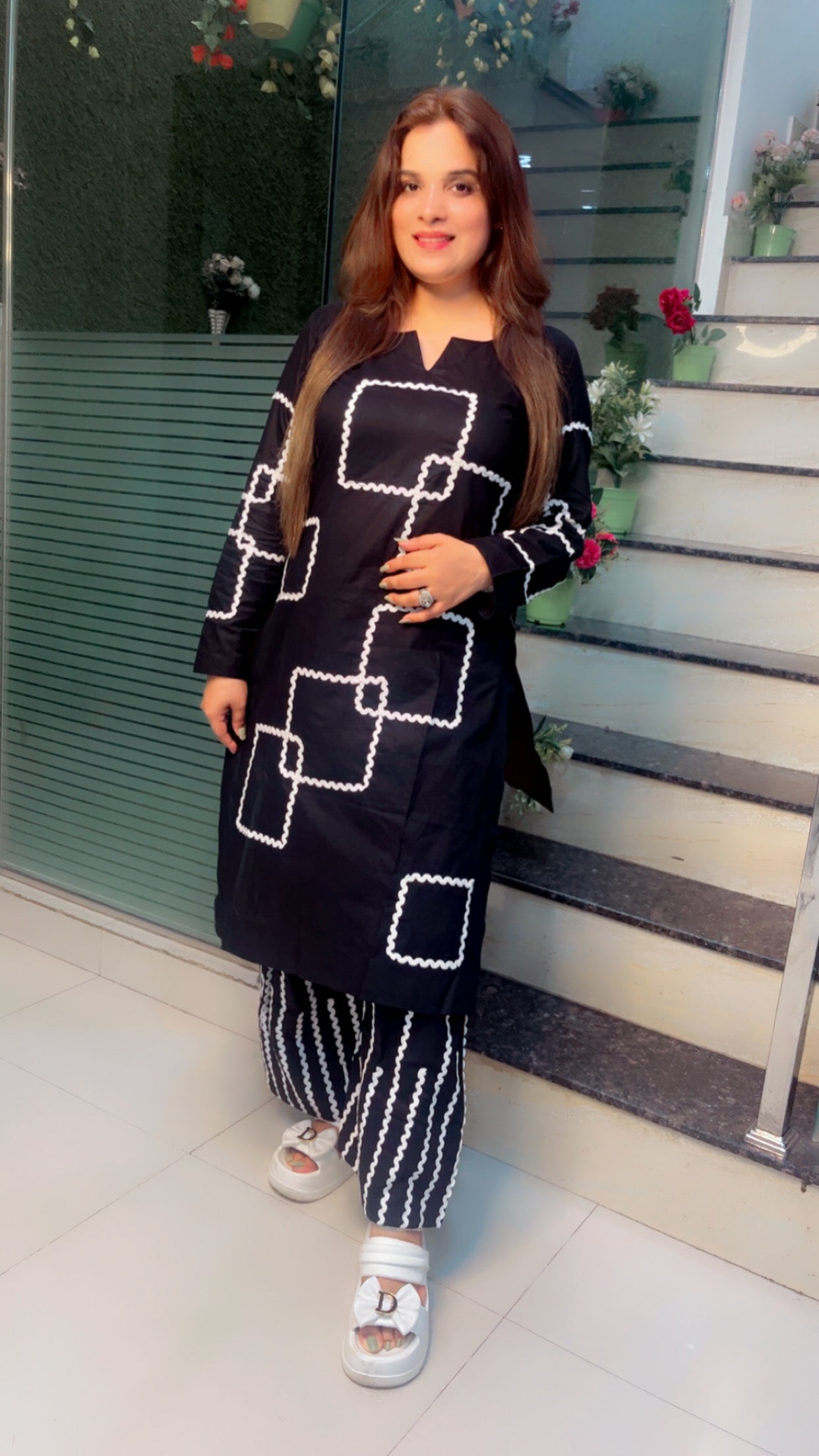 Cotton Heavy Designer Kurti Set - Kirti Kapoor Couture