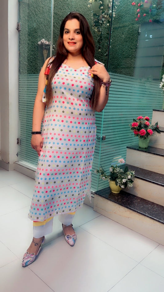 Cotton kurti pant Set - Kirti Kapoor Couture