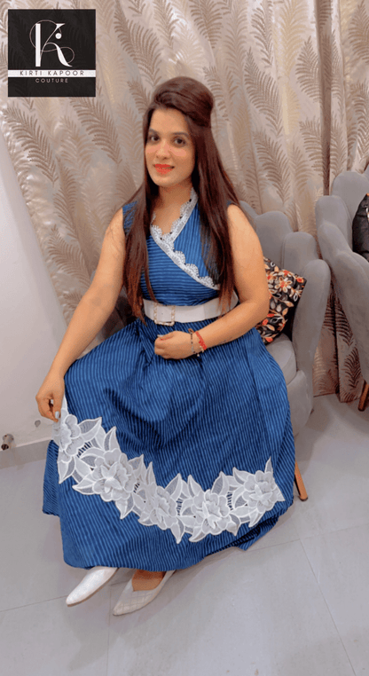 Cotton Kurti With Heavy Lace Work - Kirti Kapoor Couture