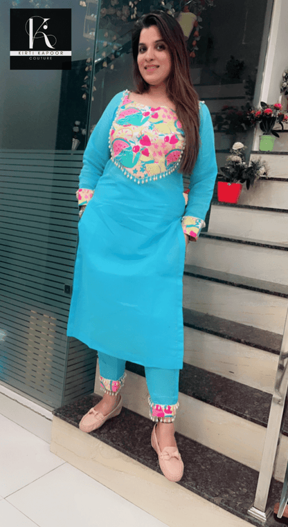 Cotton Summer Co - ord with Fruity - Fabric Patch - Kirti Kapoor Couture