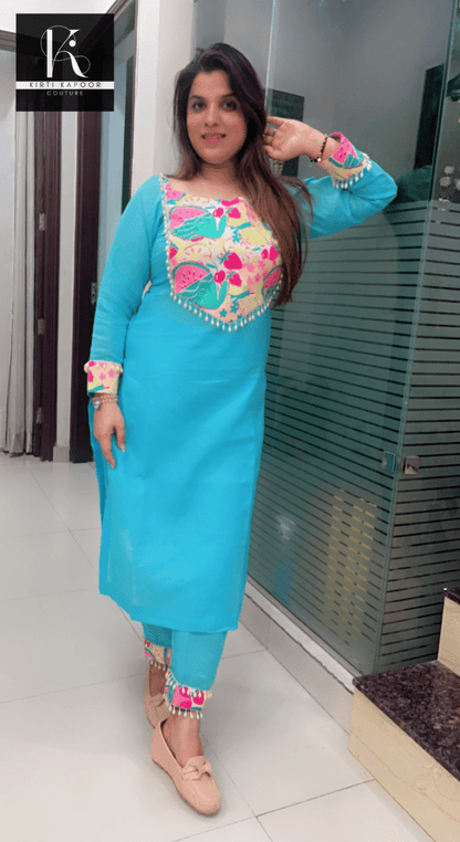 Cotton Summer Co - ord with Fruity - Fabric Patch - Kirti Kapoor Couture