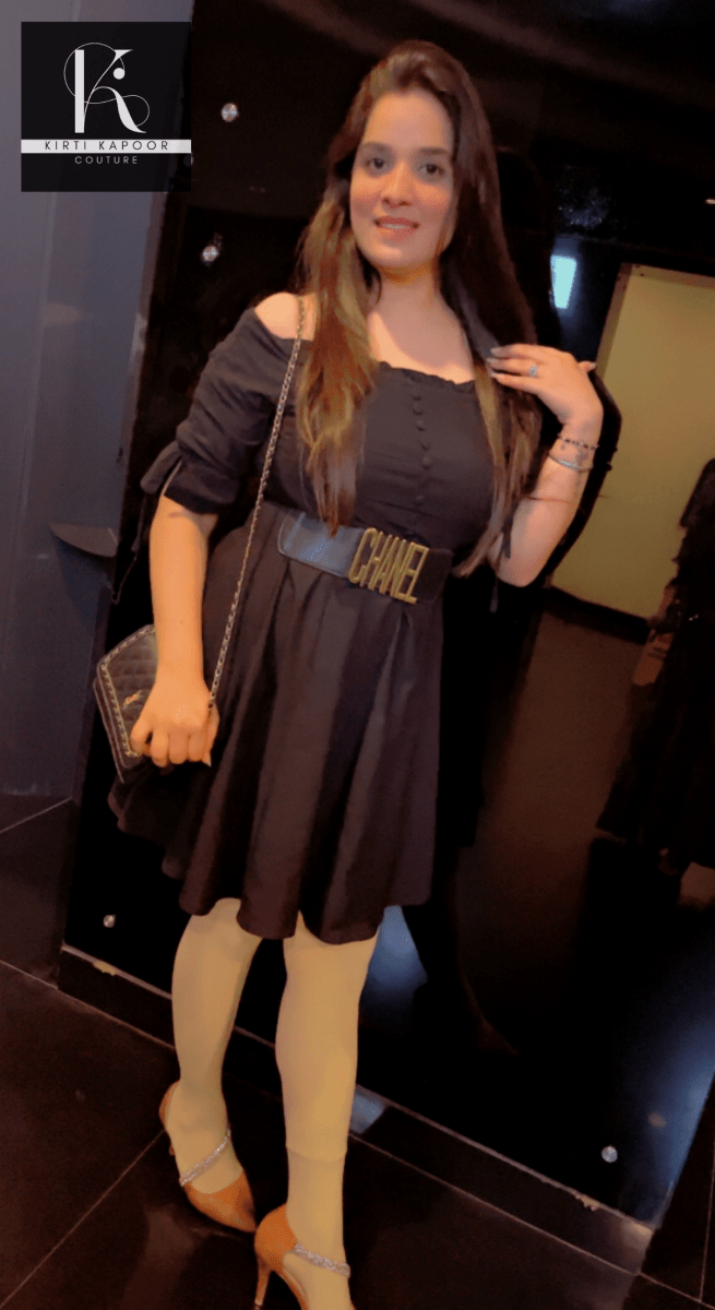 Black Off-shoulder Tunic For Outings (TN014)