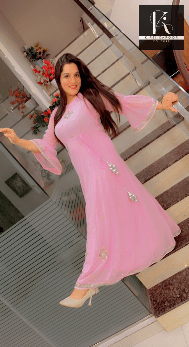 Custom - Made Light Pink Gown by Kirti Kapoor - Kirti Kapoor Couture