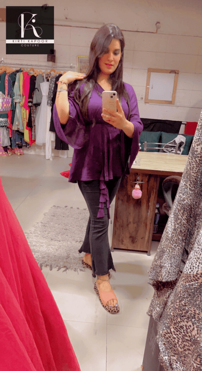 Customised Purple Trendy Top by Kirti Kapoor - Kirti Kapoor Couture