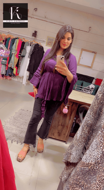 Customised Purple Trendy Top by Kirti Kapoor - Kirti Kapoor Couture