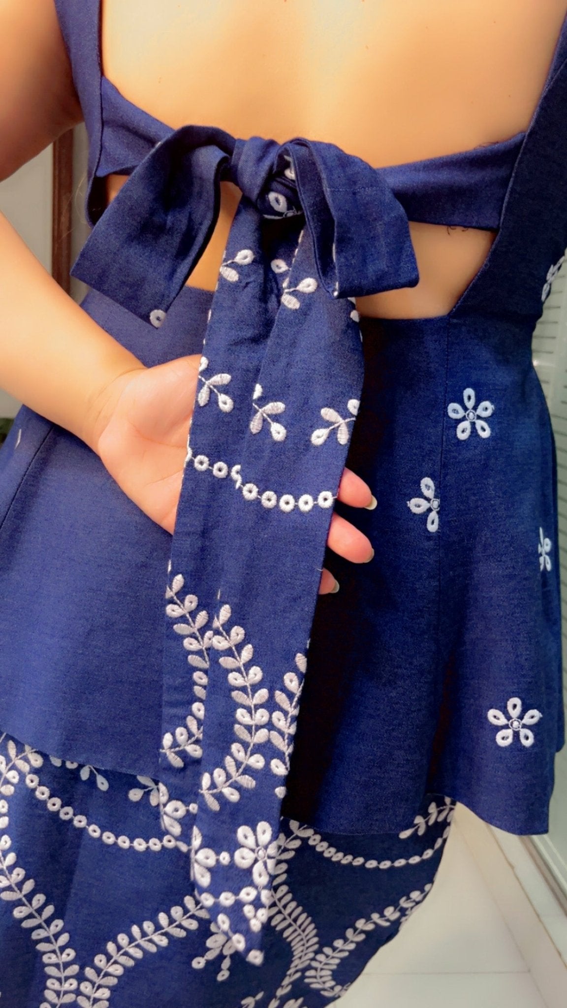 Denim Skirt & Top with Bow designing - Kirti Kapoor Couture