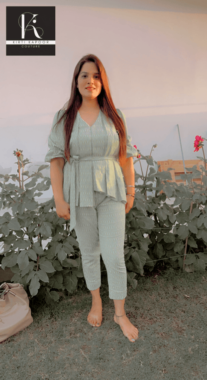 Designer Chicken Fabric Co - ord Set - Kirti Kapoor Couture