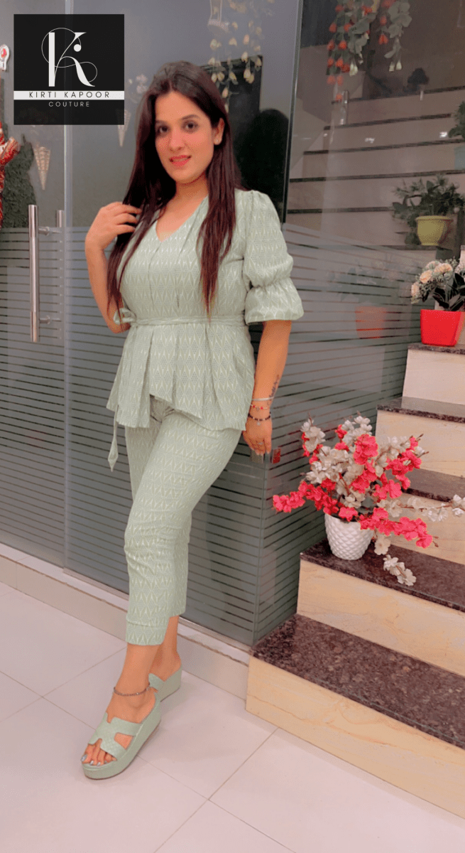 Designer Chicken Fabric Co - ord Set - Kirti Kapoor Couture