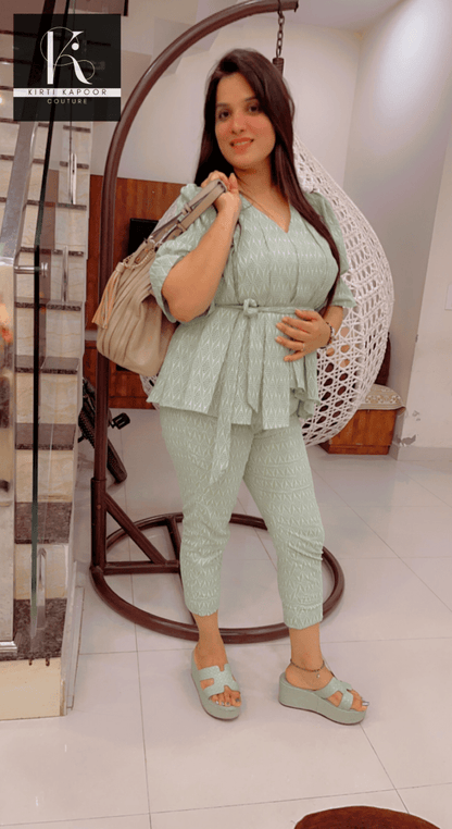 Designer Chicken Fabric Co - ord Set - Kirti Kapoor Couture