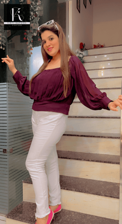 Designer Custom - Made Top by Kirti Kapoor - Kirti Kapoor Couture