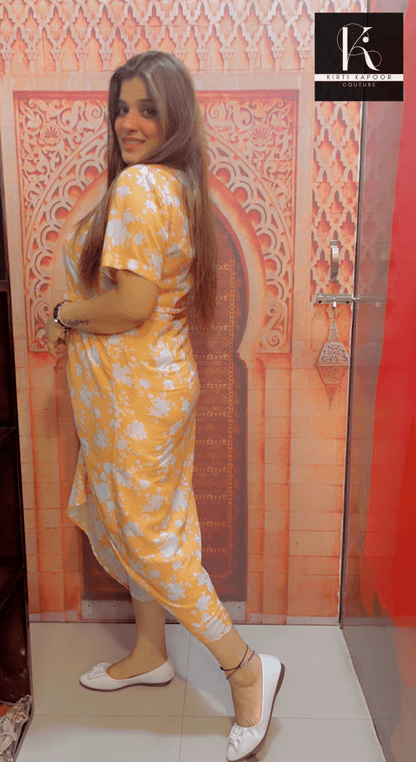 Designer Draped Kurti by Kirti Kapoor - Kirti Kapoor Couture