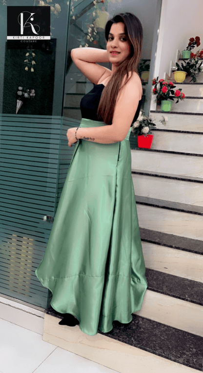 Duo - Colored Dress (Black & Green) - Kirti Kapoor Couture