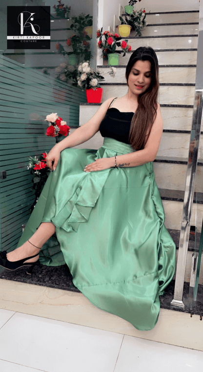 Duo - Colored Dress (Black & Green) - Kirti Kapoor Couture