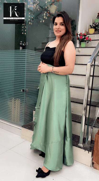 Duo - Colored Dress (Black & Green) - Kirti Kapoor Couture