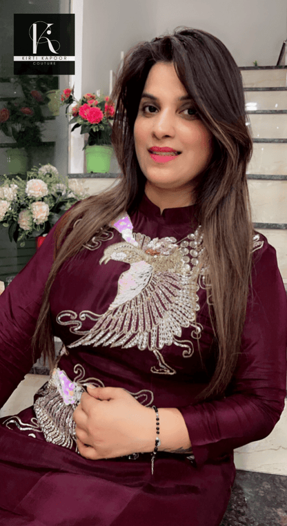 Eagle Hand - Embroidered Co - ord Set - Kirti Kapoor Couture
