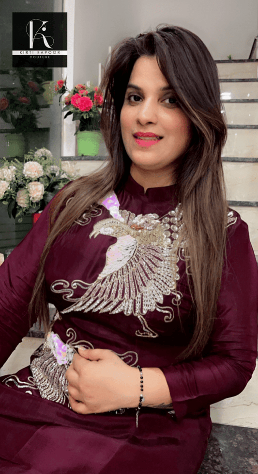 Eagle Hand - Embroidered Co - ord Set - Kirti Kapoor Couture