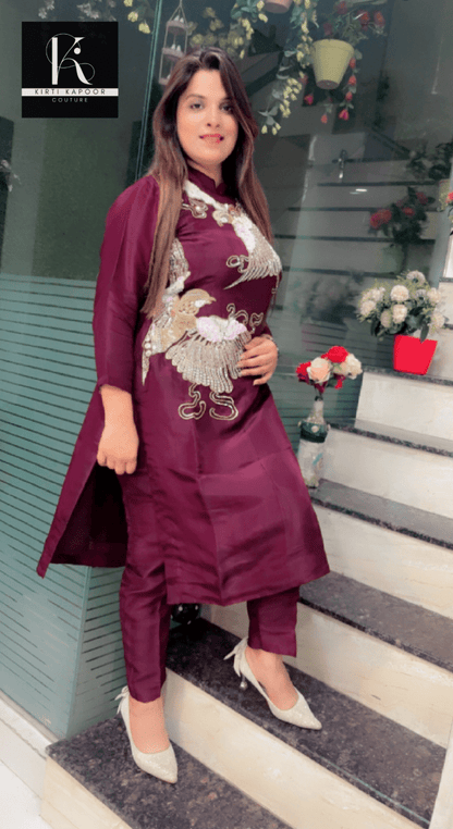 Eagle Hand - Embroidered Co - ord Set - Kirti Kapoor Couture