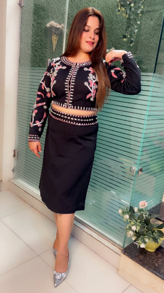 Embroidered Top & Skirt - Kirti Kapoor Couture