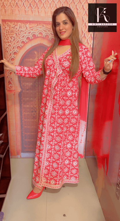 Flapped - Flairy Red Dress For Festive Season - Kirti Kapoor Couture