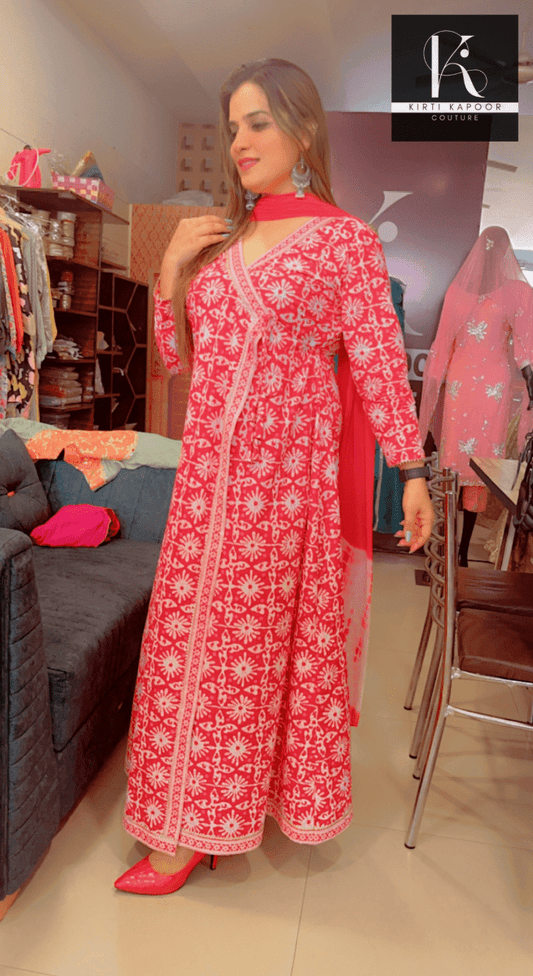 Flapped - Flairy Red Dress For Festive Season - Kirti Kapoor Couture