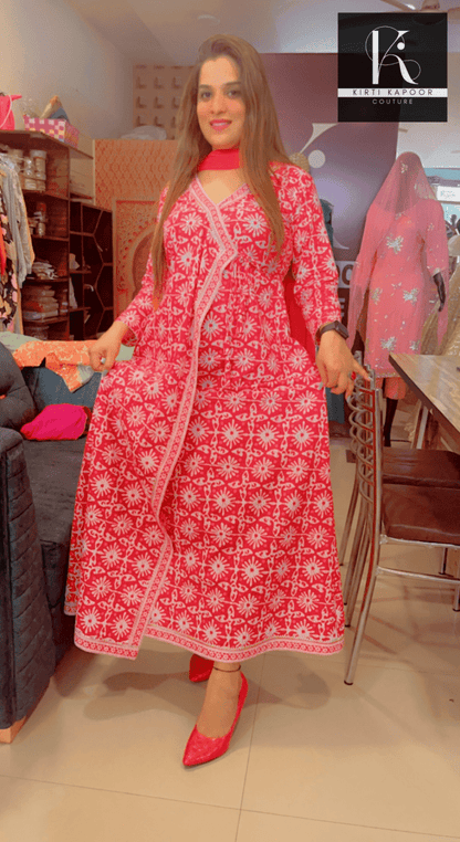 Flapped - Flairy Red Dress For Festive Season - Kirti Kapoor Couture