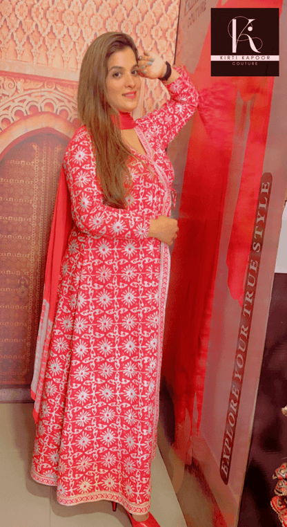 Flapped - Flairy Red Dress For Festive Season - Kirti Kapoor Couture