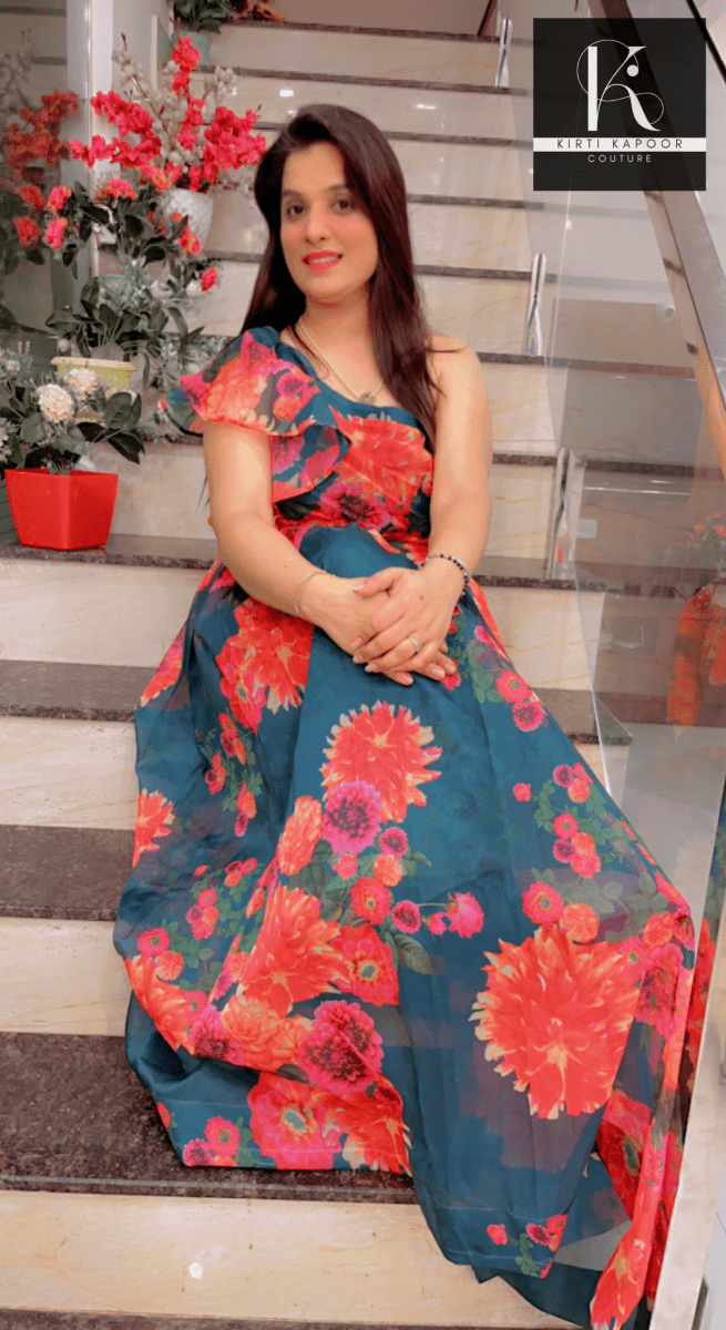 Floral Organza Gown by Kirti Kapoor - Kirti Kapoor Couture