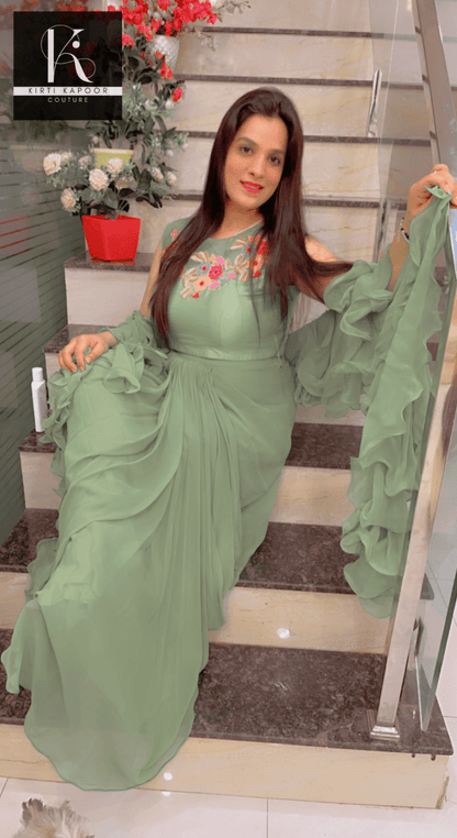 Fusion And Drape Dress by Kirti Kapoor - Kirti Kapoor Couture