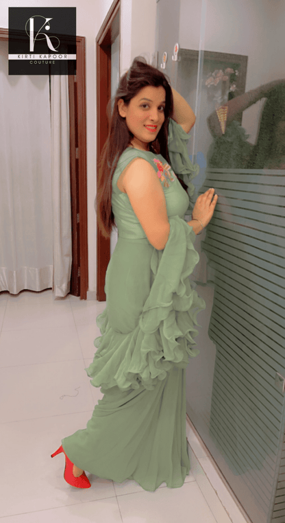 Fusion And Drape Dress by Kirti Kapoor - Kirti Kapoor Couture