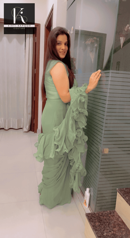 Fusion And Drape Dress by Kirti Kapoor - Kirti Kapoor Couture