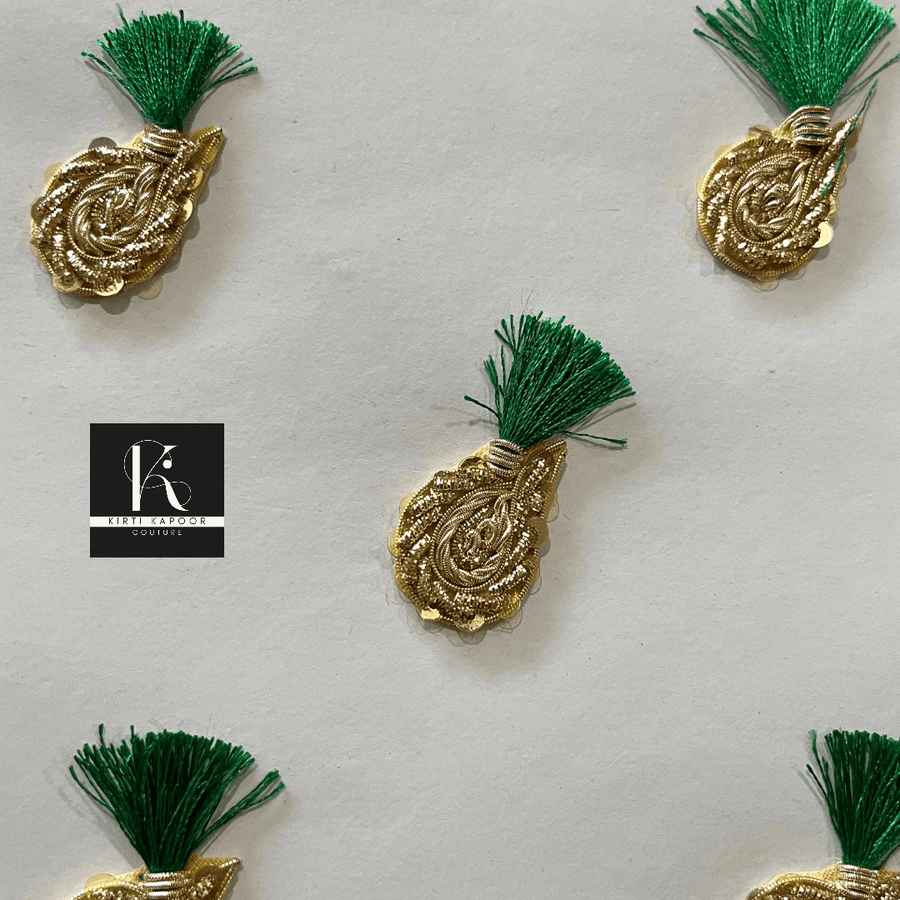 Beautiful Handmade Leaf Shape Thread Work Patch (PH005)