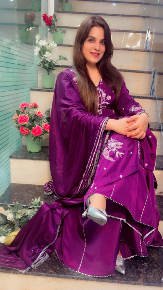 Hand Embroidered Party Wear Suit - Kirti Kapoor Couture