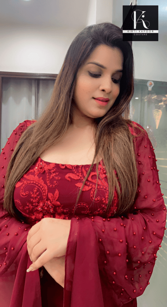 Hand Embroidered Top with Pant - Kirti Kapoor Couture