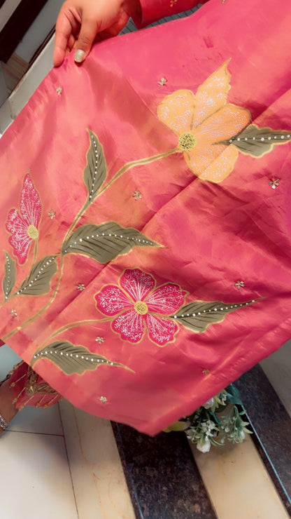 Hand Painted Partywear Suit - Kirti Kapoor Couture
