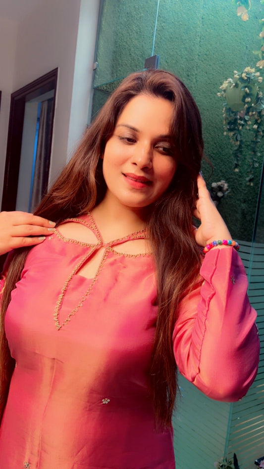 Hand Painted Partywear Suit - Kirti Kapoor Couture