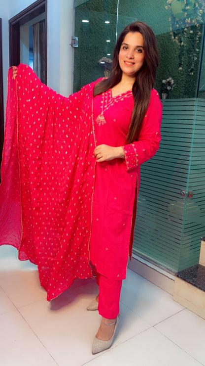 Hand - Worked Linen Suit For Summer - Kirti Kapoor Couture