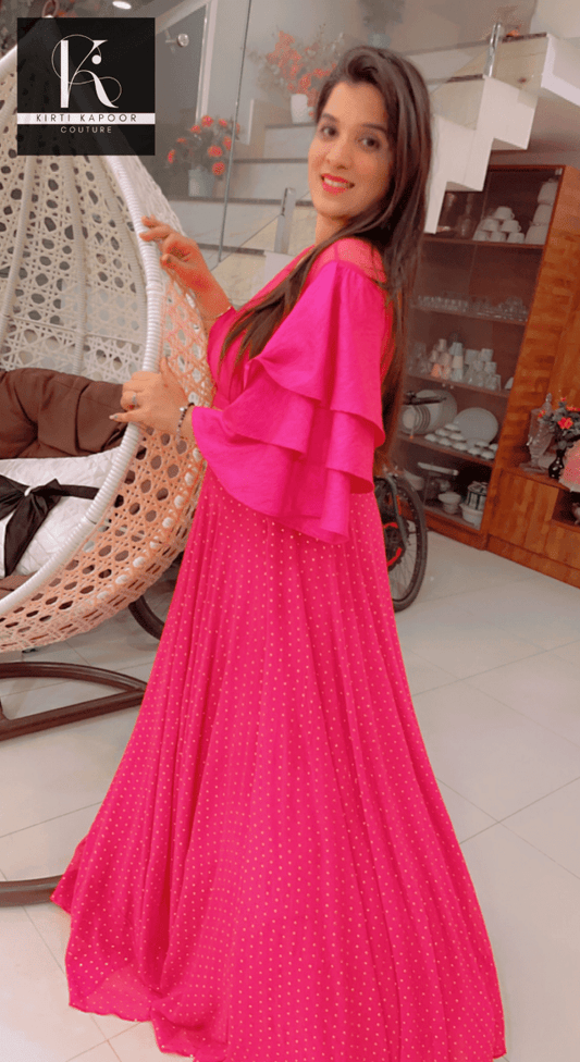 Hot Pink Designer Lehenga - Choli - Kirti Kapoor Couture