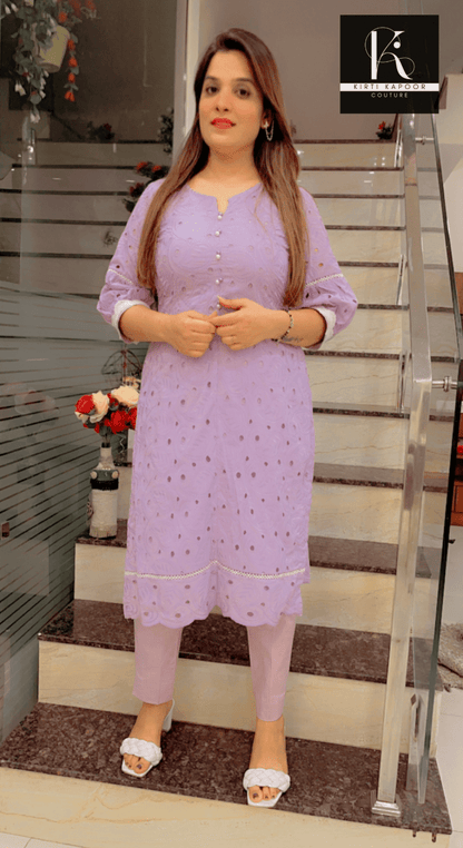 Lavender Chicken Co - Ord Set - Kirti Kapoor Couture