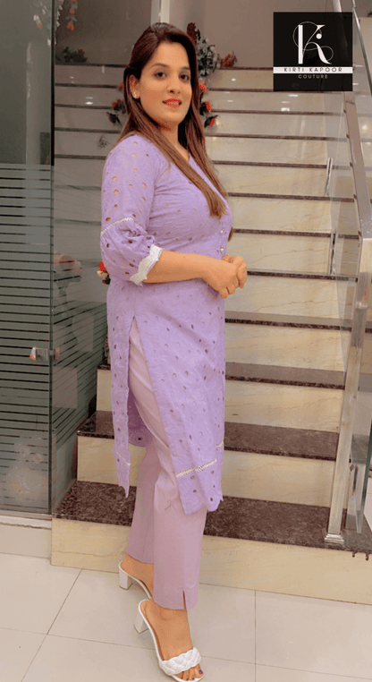 Lavender Chicken Co - Ord Set - Kirti Kapoor Couture